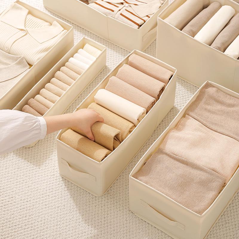 Anqin Foldable Narrow Storage Box - White Fabric