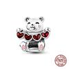 Valentine'S Day Gift Copper Rose Love Lock Charms Beads Fit Pandachoriginal Bracelet Diy Romantic Jewelry