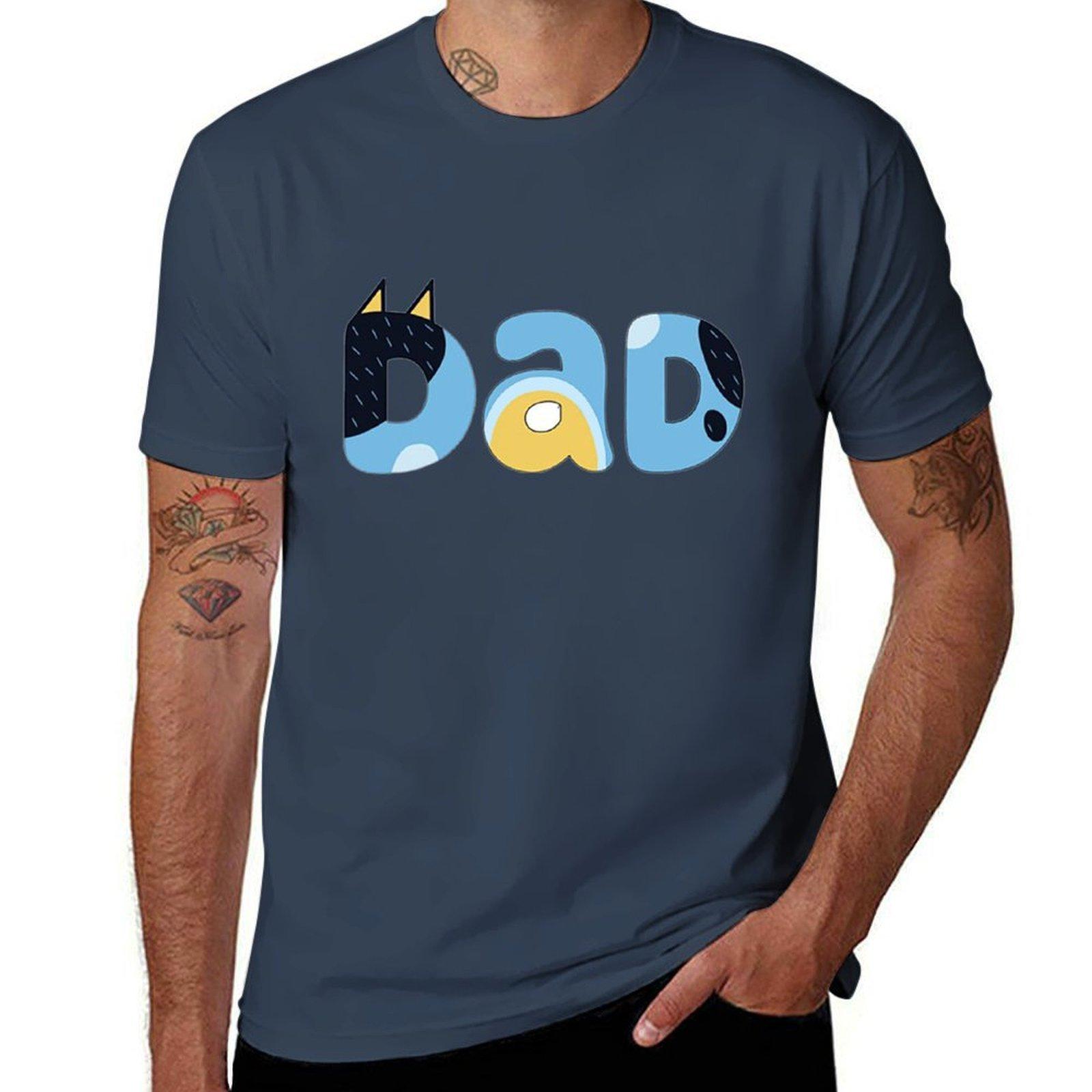 I Love Dad Tshirt Basic Solid Color Short Sleeve Cotton Top S