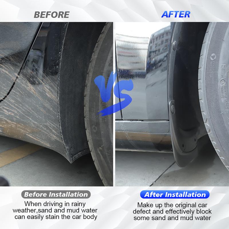 Soft Mudguards For Tesla Model 3 2024 2025 2026 Official Original Front Rear Wheel Fenders Splash Guards Model 3 Accessories