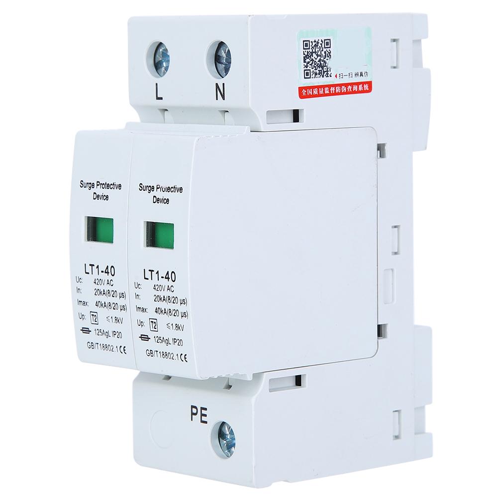

Surge Protection Device White Arc Module 2P LT140 40ka AntiThunder Modular Appliances