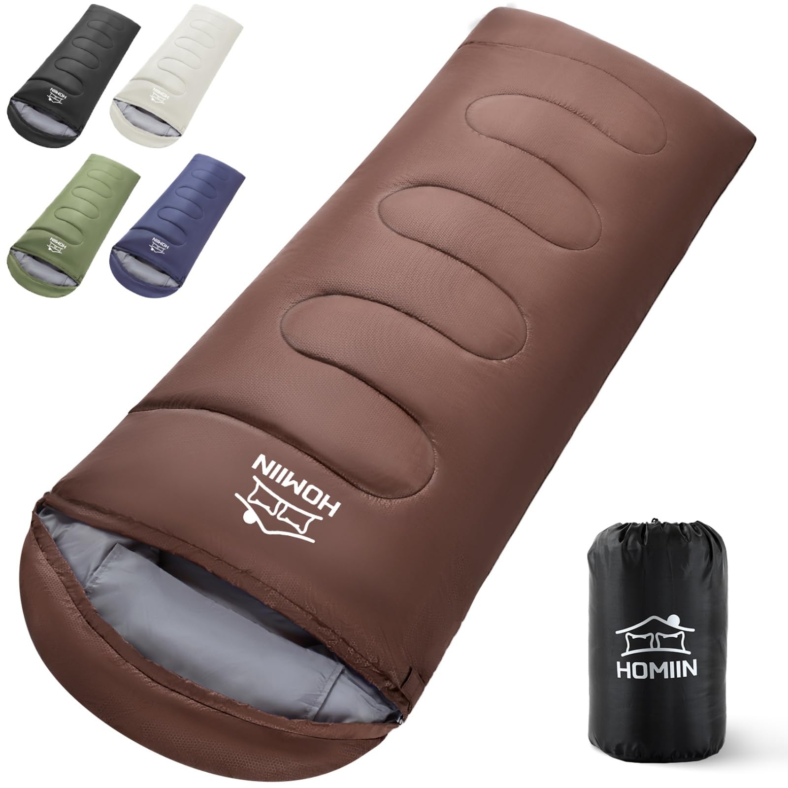 

Homiin Sleeping Bag for Winter and Includes 1kg Comfortable Temperature Range Ideal for Car Guest Disaster Outdoor Easy Storage Bag Included