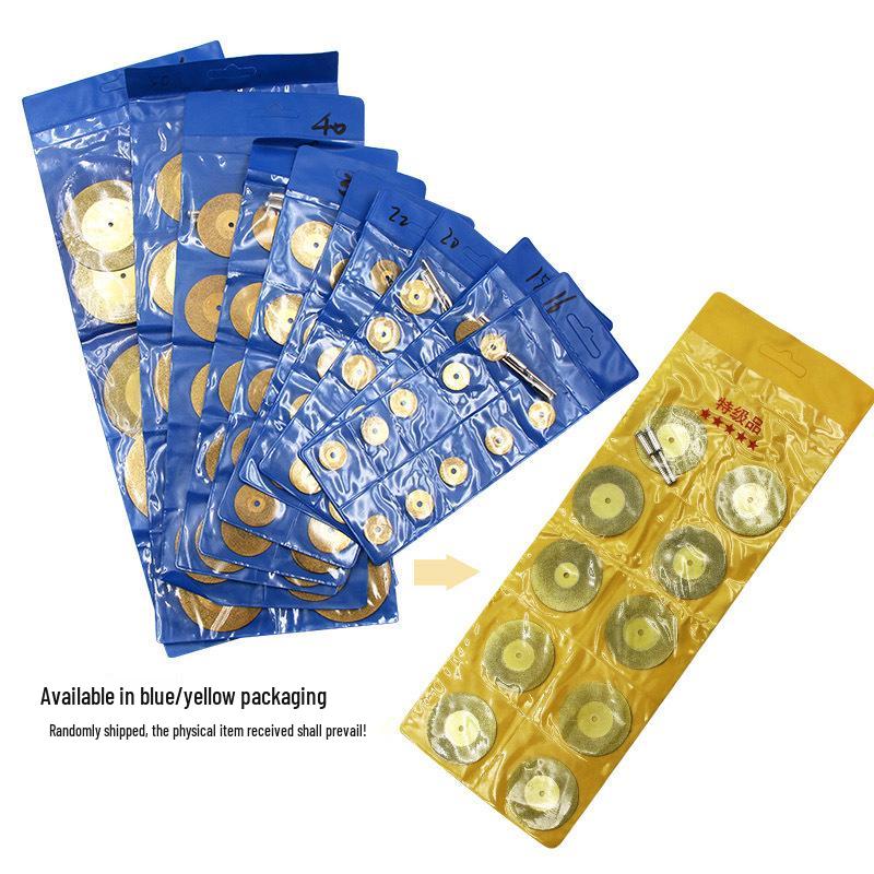 Goldene Diamant-Trenn- und Schleifscheibe für Jade und Zähne - Kleine lochlose Sägeblatt & Schleifpapier Schleifen.