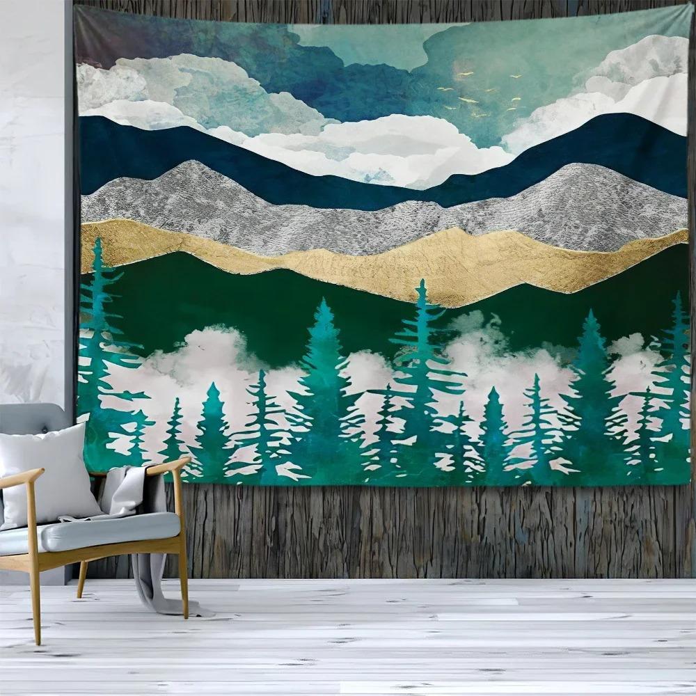 Абстрактная картина Узор восхода солнца Декоративный гобелен Украшение стены для дома — фото 5