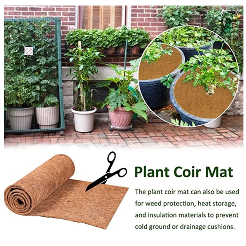 Plant Fiber Roll Reptile Carpet Mat Moisture-Proof Flower Pot Mat  Reptile Bedding Supplies