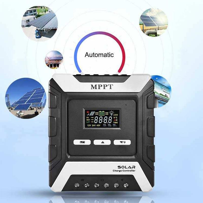 10A/30A/60A/80A MPPT Solar Controller Color LCD Screen Solar Charging Controller 12/24/48V Input Automatic Identification