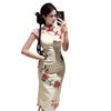 Summer Chinese-Style Cheongsam Dress with Frog Button, Waist-Cinched, Sexy Slit Midi Skirt – New Women's Arrival