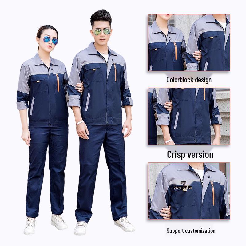 Reflective Breathable Long Sleeve Workwear Set - Durable and Ideal for Electronic, Chemical, and Construction Industries