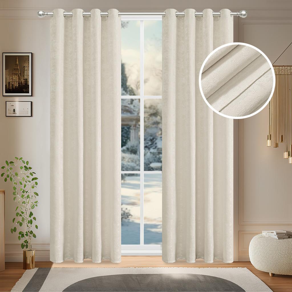 2025New Blackout Curtains with Eyelets for Bedroom, Sunshade Curtains, Thick Curtains