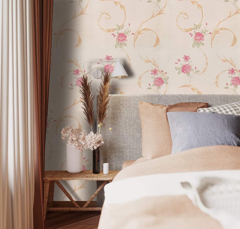 Floral Peel and Stick Wallpaper Rose Floral Self Adhesive Wallpaper Removable Contact Paper for Shelf Drawer Home Decor