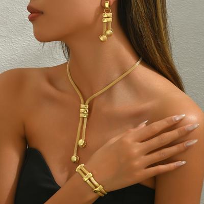 Fashion Jewelry Set Necklace  Bracelet Earrings For Woman