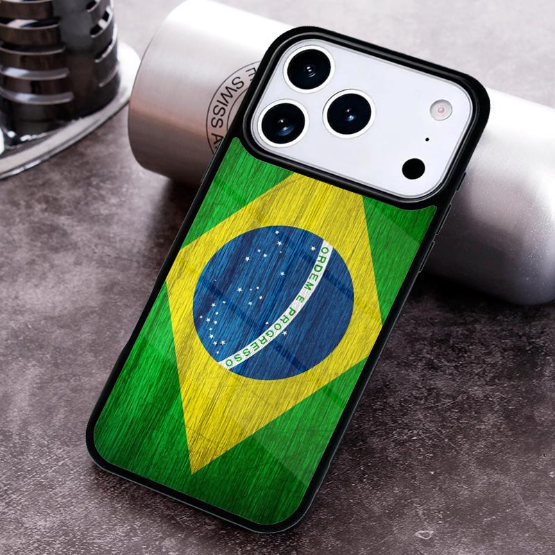 

Brazil Flag Phone Case For iPhone 17 16 15 14 13 12 11 Pro Max Plus 17Air Soft Silicone Cover iPhone17 Pro Max