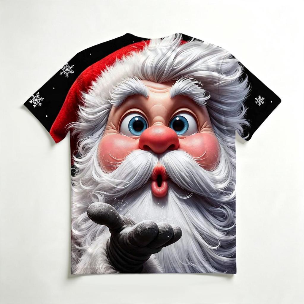 Men's Short Sleeve T-Shirt Santa Claus 3D All Over Print