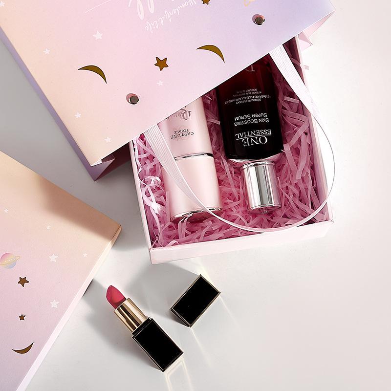 Dreamy Starry Moon Valentine's Makeup Gift Box with Gradient Design