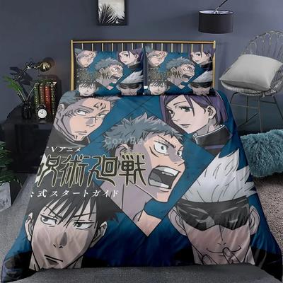 Jujutsu Kaisen Japan Famous Comfortable Duvet Quilt Cover Pillowcase Bedding Set Children Bedroom Decoration Home Textile