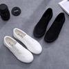 Chinese Style White Sneakers Men Embroidery Casual Shoes Slip on Canvas Shoes Men Loafers Comfortable Vulcanized Shoes