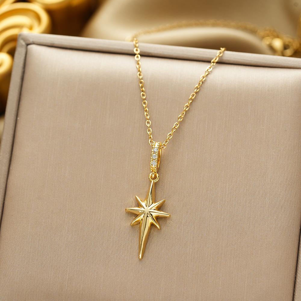 

Ожерелье с подвеской в виде восьмиконечной звезды. Темперамент и персонализированные аксессуары