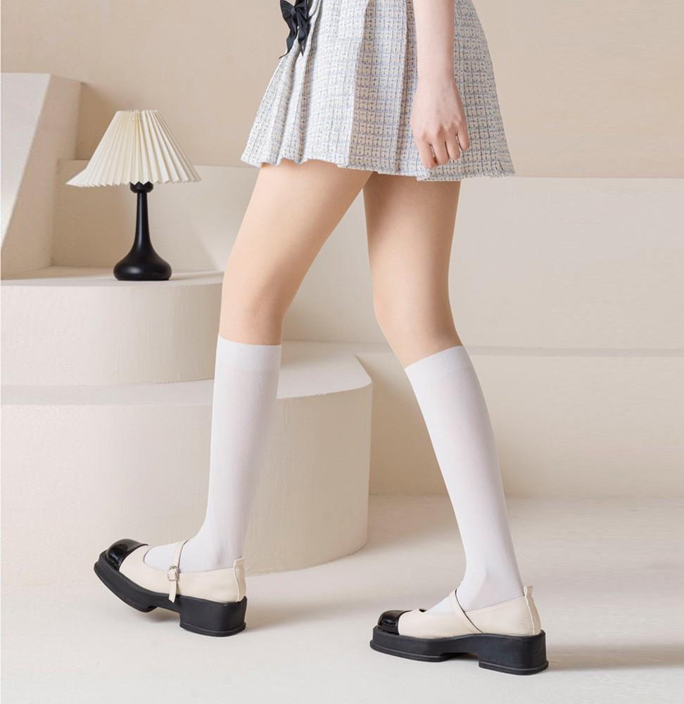 Damen Faux Oberschenkelhohe Gespleißte Strumpfhose - Einteiliger JK-Stil, Frühling/Herbst Dünne Overknee-Strümpfe