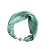 New Monochrome Magnetic Variety Silk Scarf Necklace Women's Pleated Summer Sunscreen Headscarf Decorative Scarf