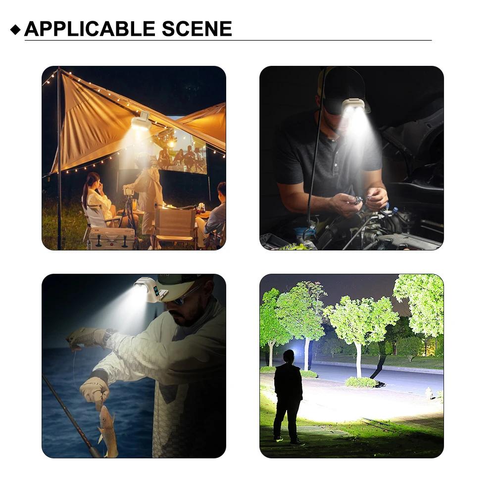2pcs Rechargeable Induction LED Headlamp with Motion Detection Hands Free Head Torch for Walking Reading Repairing and Camping