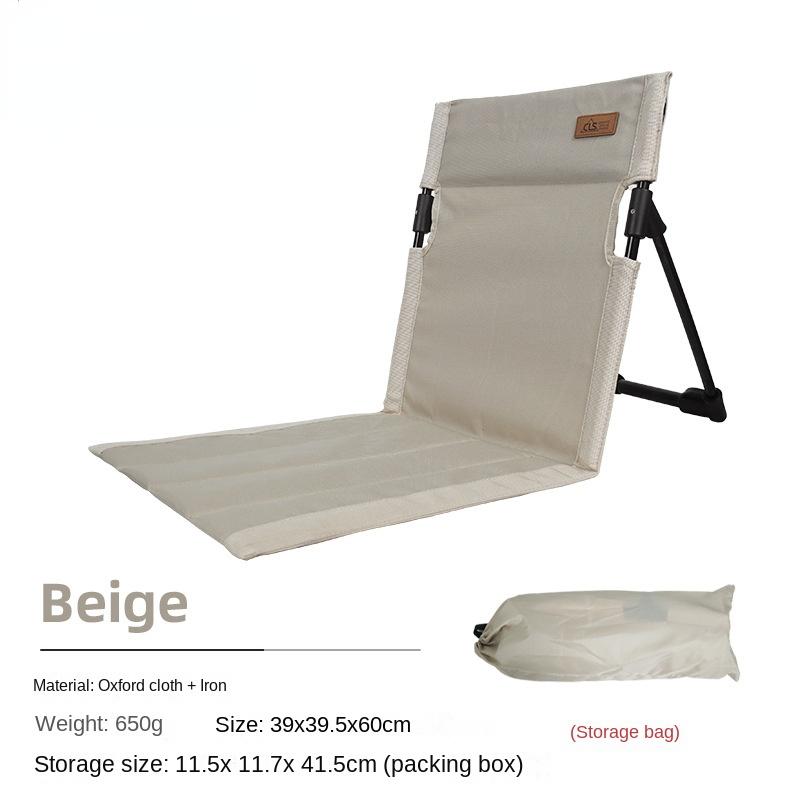 Back Cushion Chair Portable Outdoor Folding Chair Camping Back Cushion Chair Tent Leisure Chair Balcony Park Lawn Picnic Chair