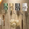 Acrylic Luxury Wall Hook Home Decor Strong Adhesive Bathroom Towel Rack No Punching Hanging Coat Hanger Door Back Key Bag Holder