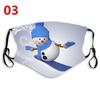 Unisex Fashion Christmas Snowman Printing Mask  Washable Face Mask