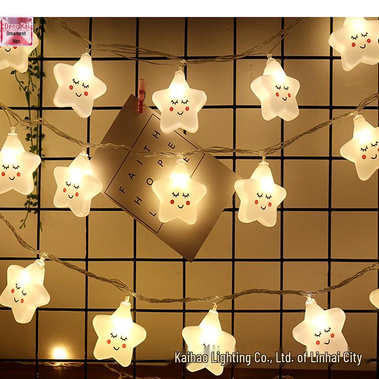 Cloud Star Moon LED String Lights: Battery-Operated Decorative Lights for Valentine's Day & Parties