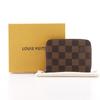 LOUIS VUITTON Zip Around Purse Coin Purse N63070 Brown Damier canvas unisex Used