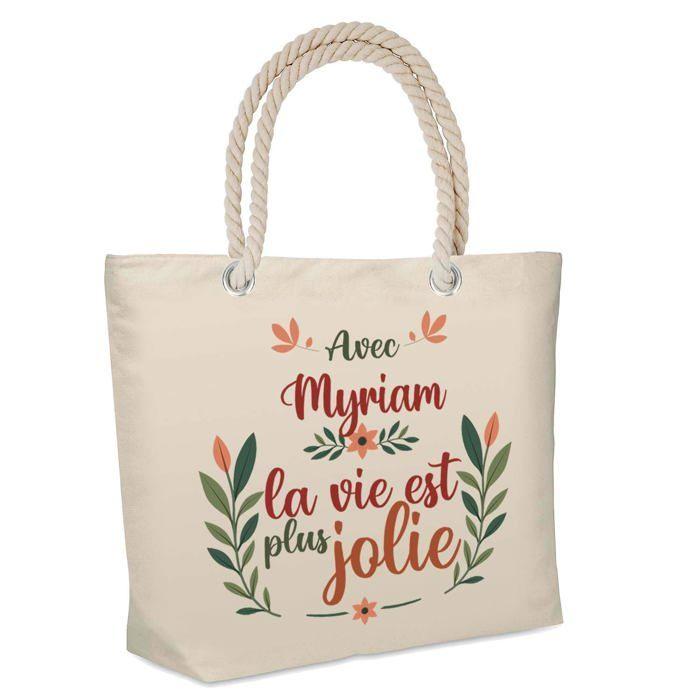 Sac cabas isotherme - PLANETEE - Myriam la vie est plus jolie - Jute - Imprimé en France - Grande contenance