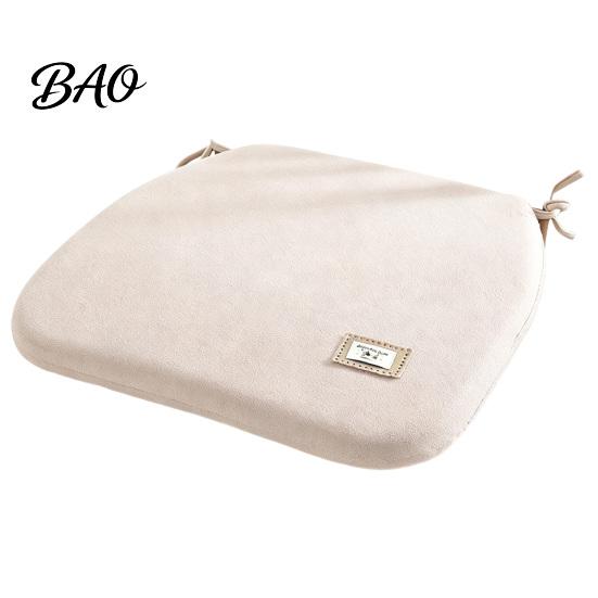 Warm Seat Pad for Household Chairs Memory Foam Chair Cushion, Thickened Dining with Straps, Soft Cushion Daily Use Non-Slip Backing, Washable