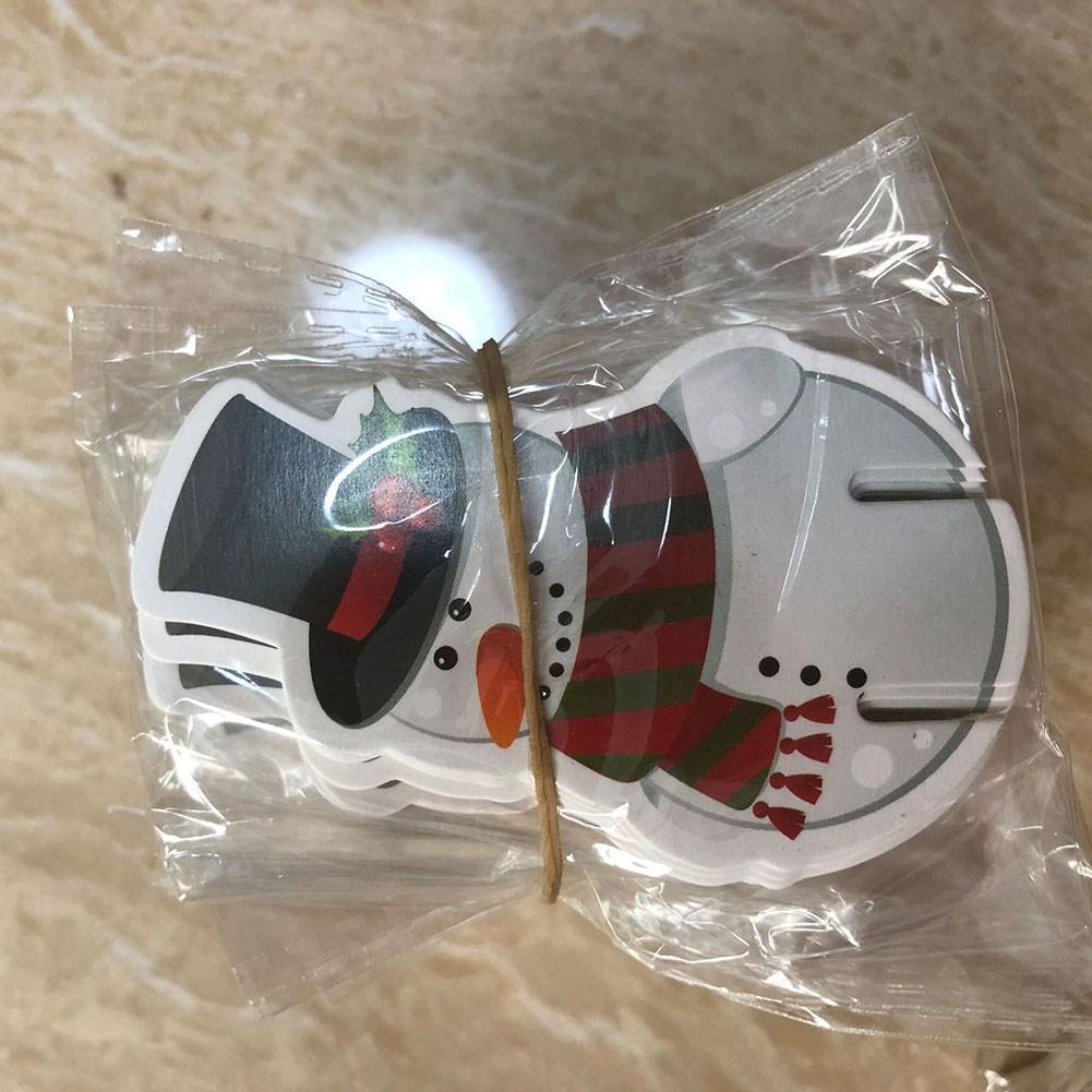 

Рождественские аксессуары для винных бокалов 10 шт. Карточки для бокалов в виде шляпы Санты для украшения H