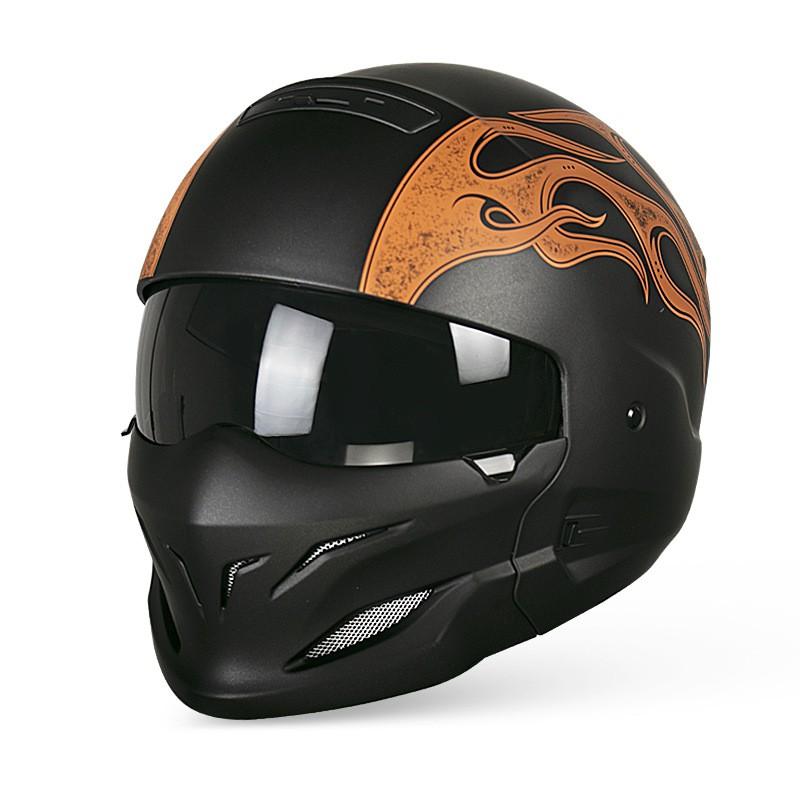 Vintage-Style Motorcycle Helmet With Bluetooth Support 3C Certified ABS Full Face Adults