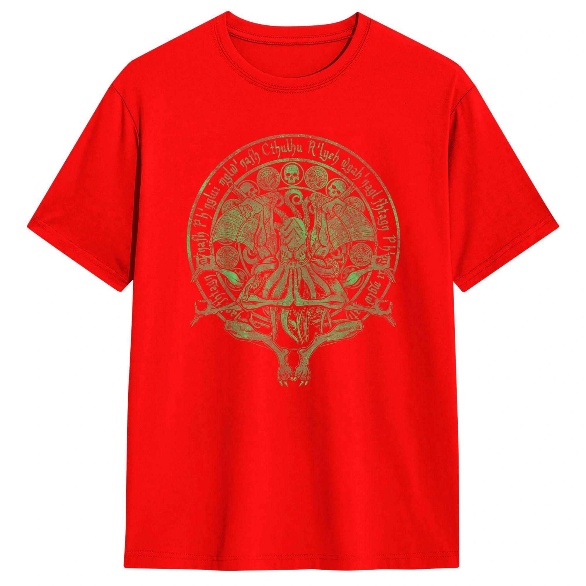 

The Idol Cthulhu Green Variant T Shirt Mens Vintage T Shirts Summer O Neck Harajuku Tee Shirt Print Plus Size Tops S