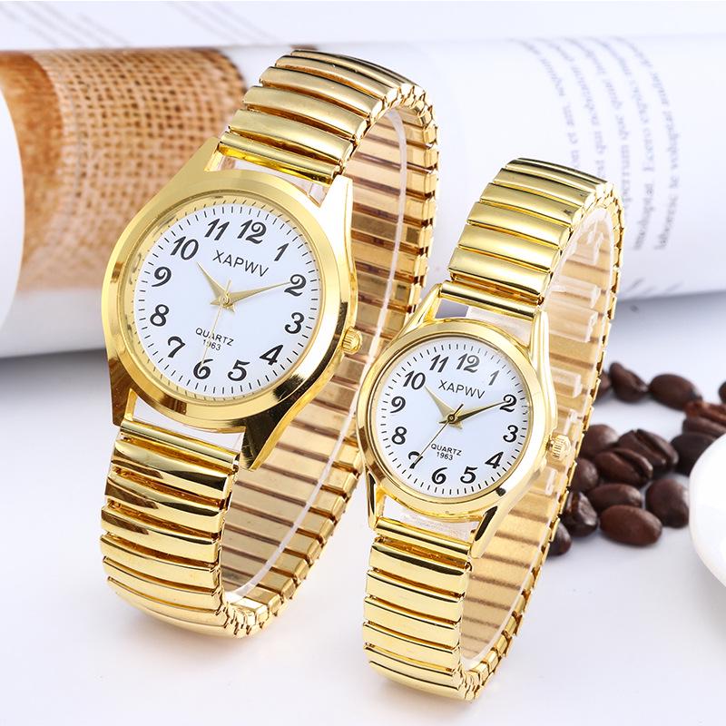 Large Dial Quartz Watch with Elastic Band for Men & Women
