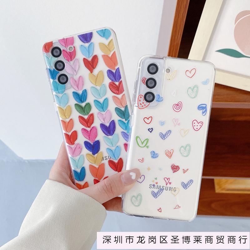 Applicable To Samsung S25ultra Apple iPhone 17 Ins Girl Graffiti Love Mobile Phone Case Painted Protective Case