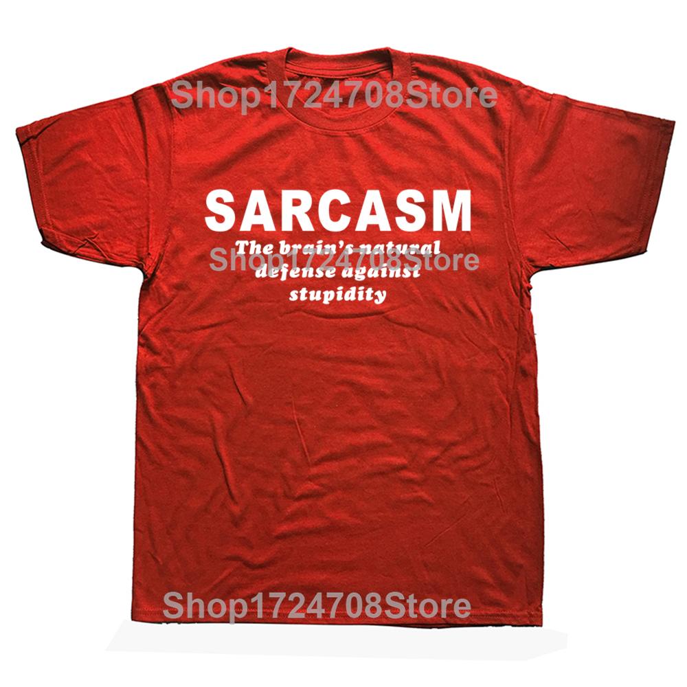 New Summer Style Sarcasm Brains Natural Defense Against Stupidity Tshirt Funny T Shirt Men Short Sleeve Humor Top Tees