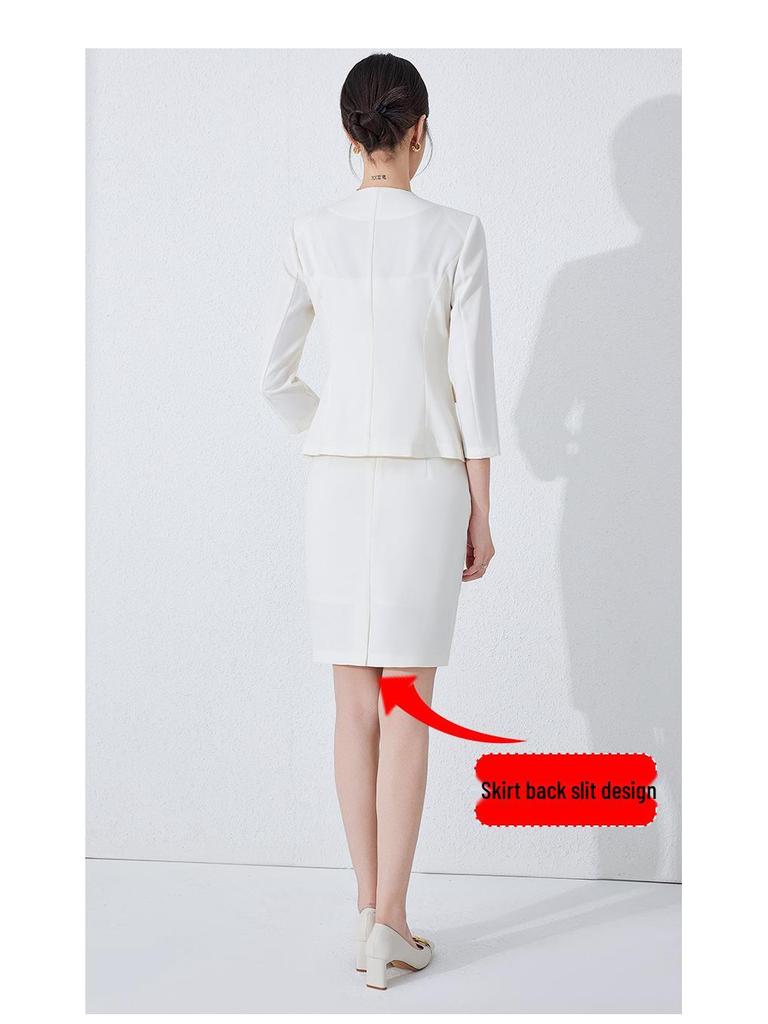 Women's Professional Workwear Suit: Skirt Set for Hotel, Salon, and Jewelry Store Managers