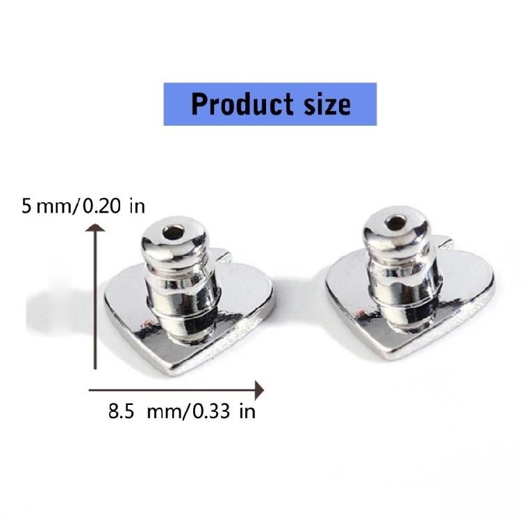 4 Pieces Safe Lock Earring Backs Locking Earring Backs Earring Plugs Heart Shaped Earring Backs Ear Jewelry Accessories