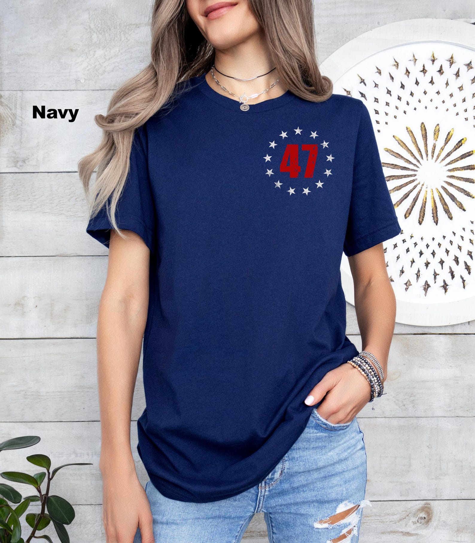 47th President Celebration T-Shirt | Patriotic MAGA Tee L