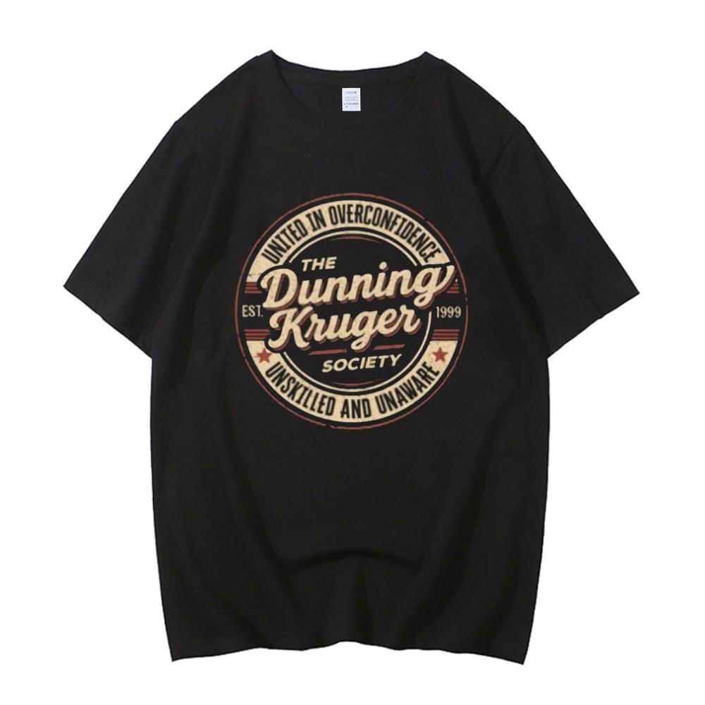 Dunning Kruger Society top tees female aesthetic Digital Classic Trendy t shirt Pop Culture Pastel graphic 2000s M