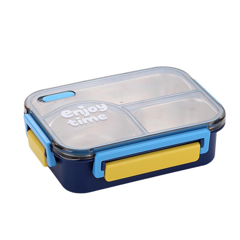 Food Grade 304 Stainless Steel Bento Box With Sealed Dividers For Lunch And Travel