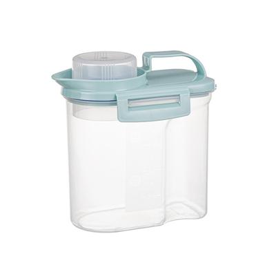 Tarro sellado multigrano transparente, con escala, útil, cereales, té, arroz, contenedor de almacenamiento hermético para el hogar, 1,5/2,5Kg