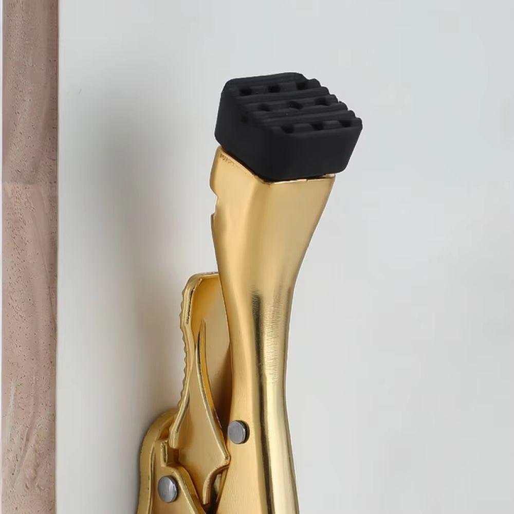 Heavy Duty Foot Operated Door Block Aluminum Zinc Zinc Alloy Kick Down Door Stopper  Bedroom