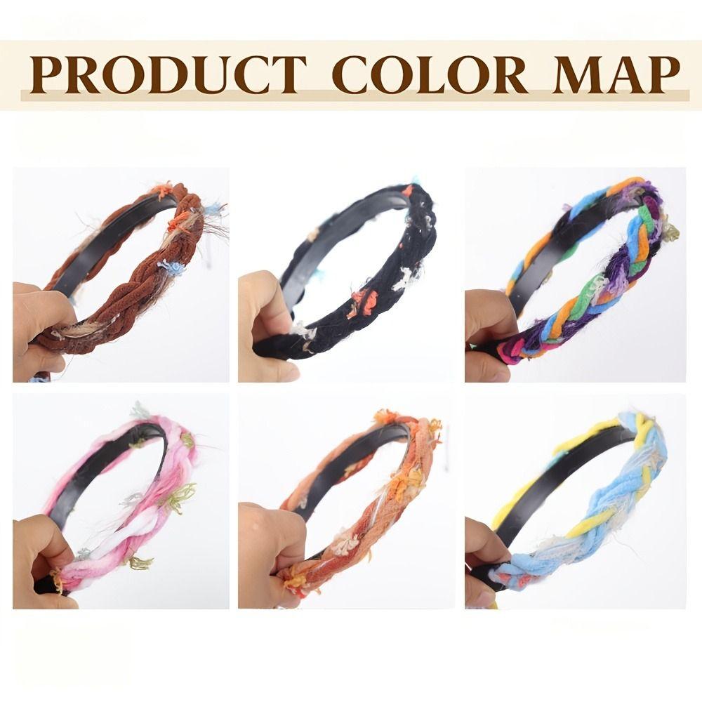 Elegante Kopfbedeckung Vintage Haarreif mit Anhänger Boho farbiges Seil Stirnband Festival Haaraccessoire