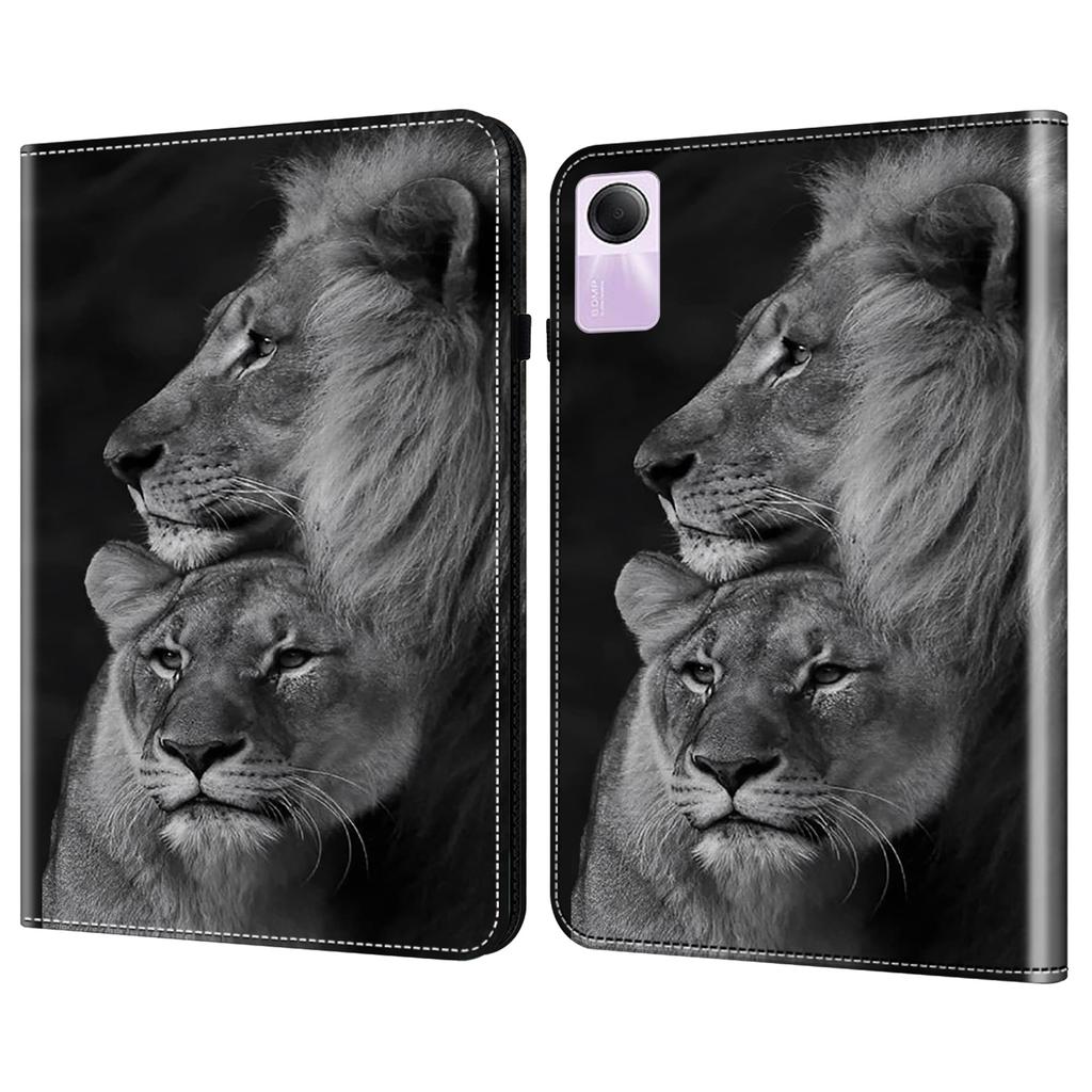 For Xiaomi Redmi Pad SE Case Card Slots PU Leather Pattern Printed Tablet Cover