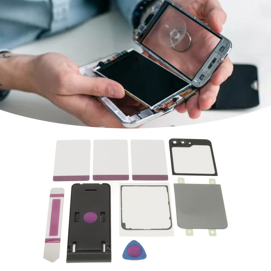 Back Glass Replacement Back Cover Glass Housing Door with Pre Installed Tape Camera Lens Tools for Axy     5     5 5G F731