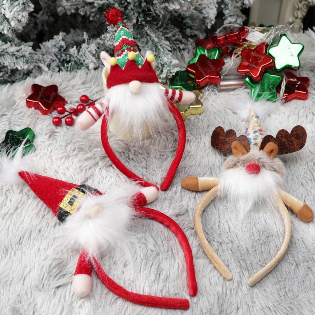 Christmas Hair Bands Long Hat Style Hair Cards Decoration Children Adults Holiday Party Decorations