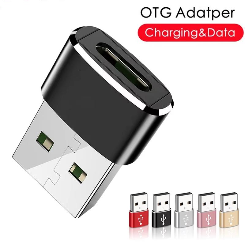 1-5pcs USB 2.0 to USB C Adapter Type C Female to USB A Male OTG Converter For MacBook Pro iPhone Xiaomi Laptop iPad USB Adapter