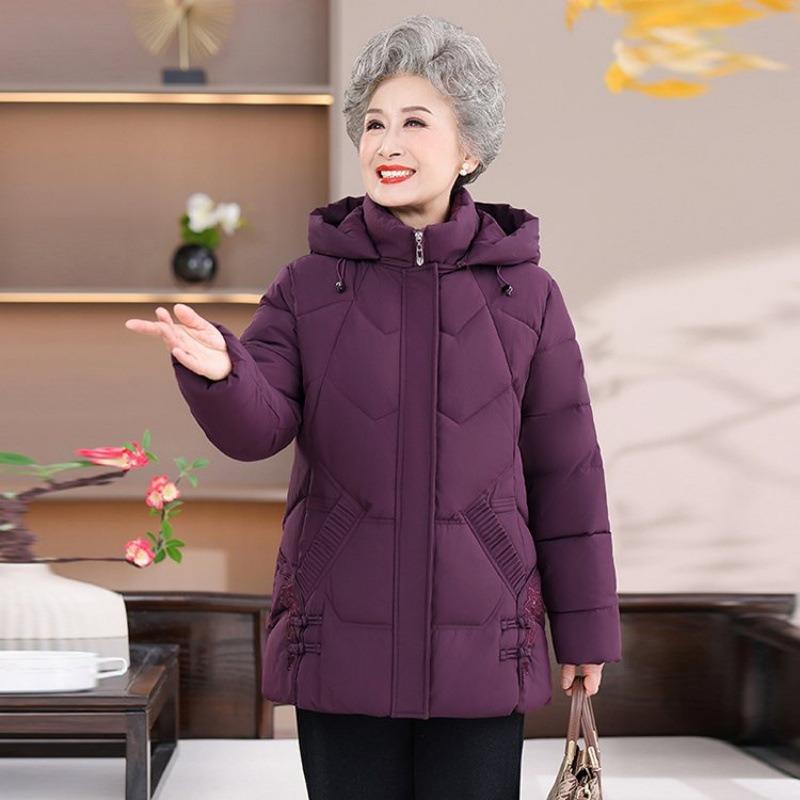 Winter cotton clothes women's warm hooded jacket thickened warm and cold-proof medium and long cotton-padded clothes